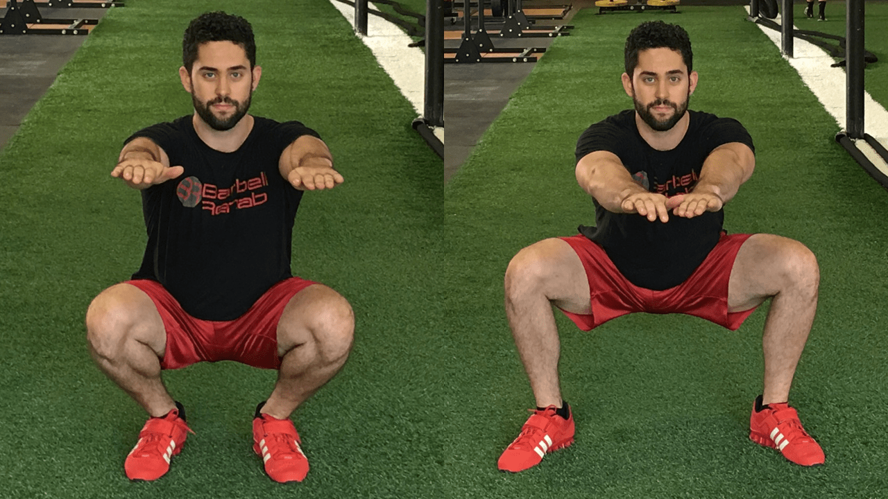 how to squat without knee pain image