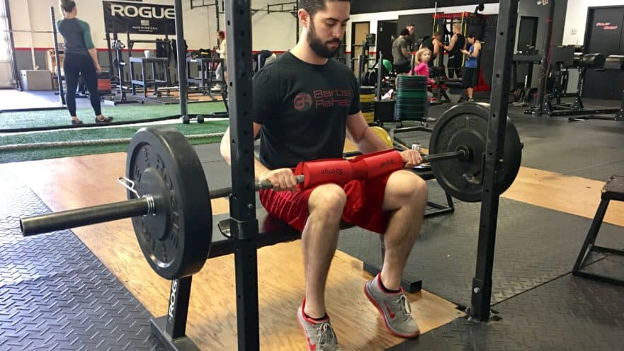 image of seated barbell calf raise
