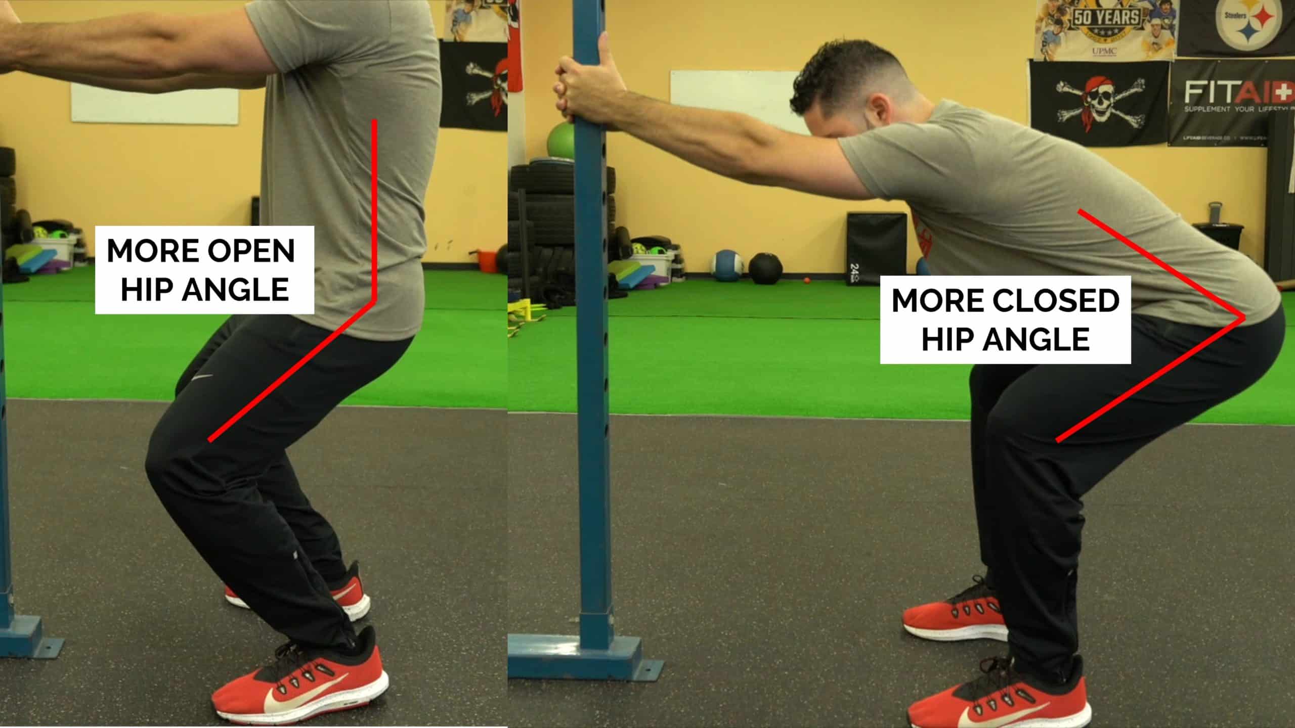 supported squat hip angle