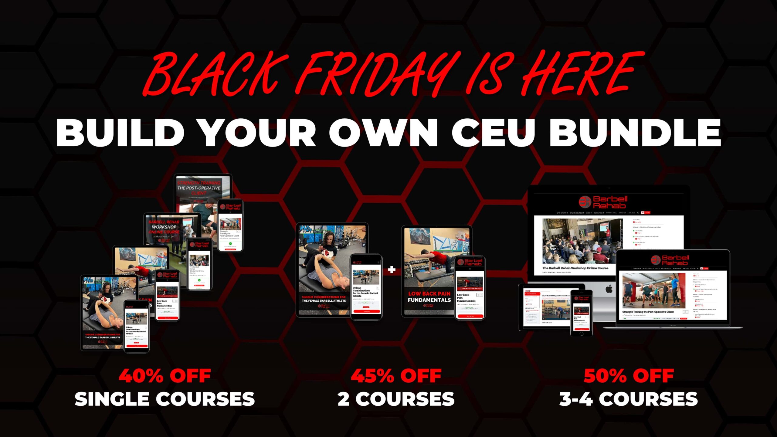 barbell rehab black friday